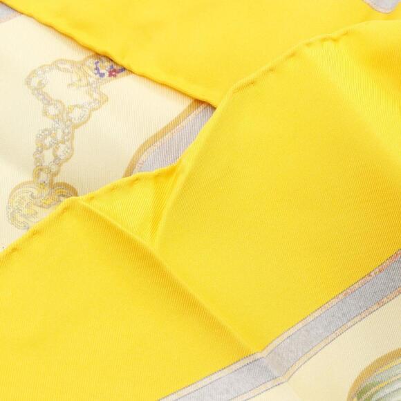 HERMES Yellow Silk Scarf - Picture 4 of 5